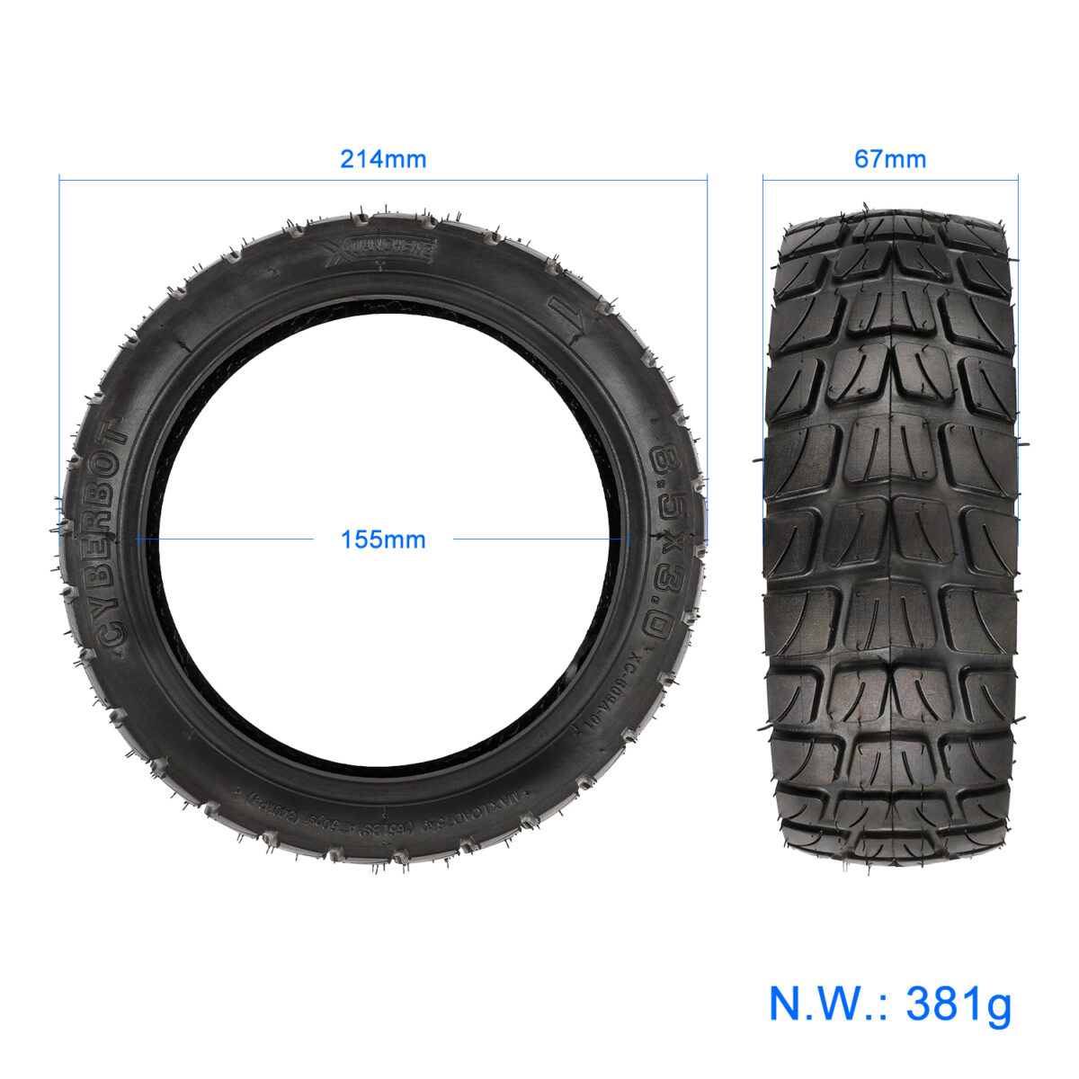 Neumático todoterreno Xuancheng 8.5*3 para scooters Xiaomi - Imagen 6