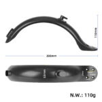 Guardabarros trasero negro con 4 agujeros para scooters réplica M365 - Imagen 2