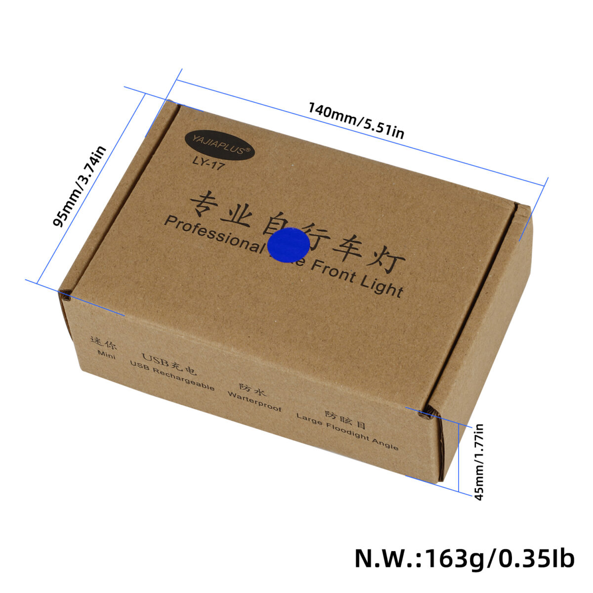 Luz de altavoz con carga USB solar azul - Imagen 3
