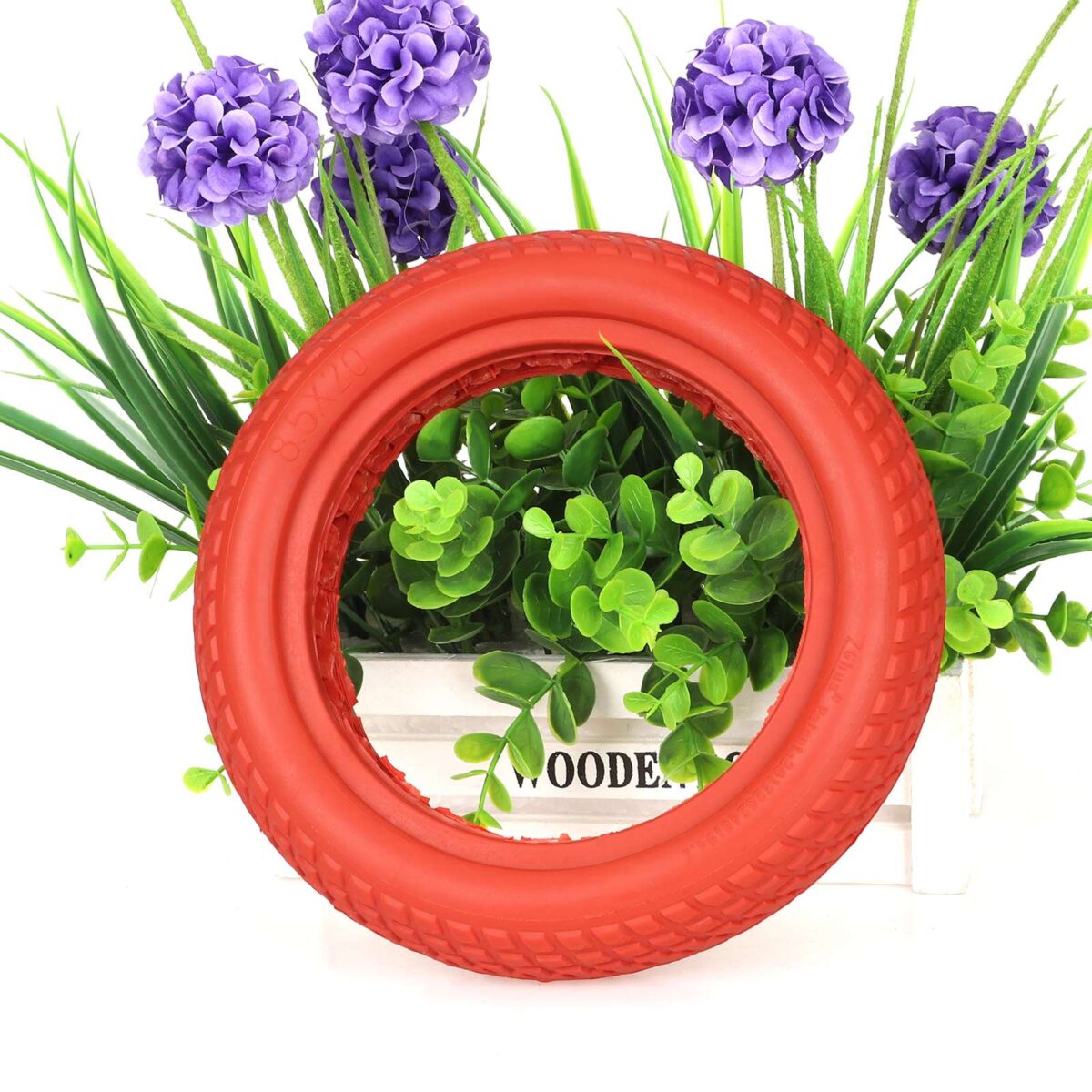 Neumático semisólido rojo de 8,5 pulgadas - Imagen 6