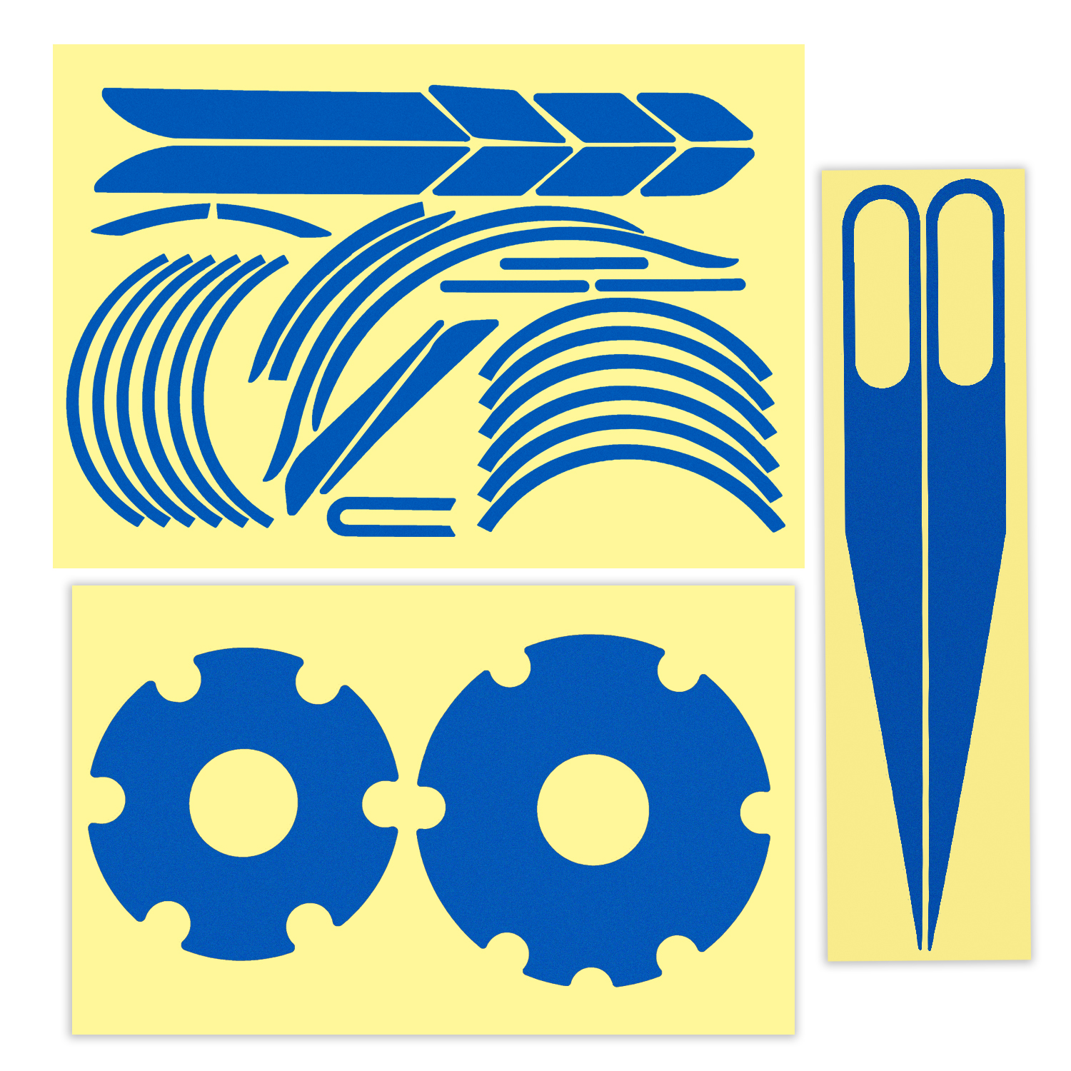 Juego completo de pegatinas para la carrocería del patinete Xiaomi azul