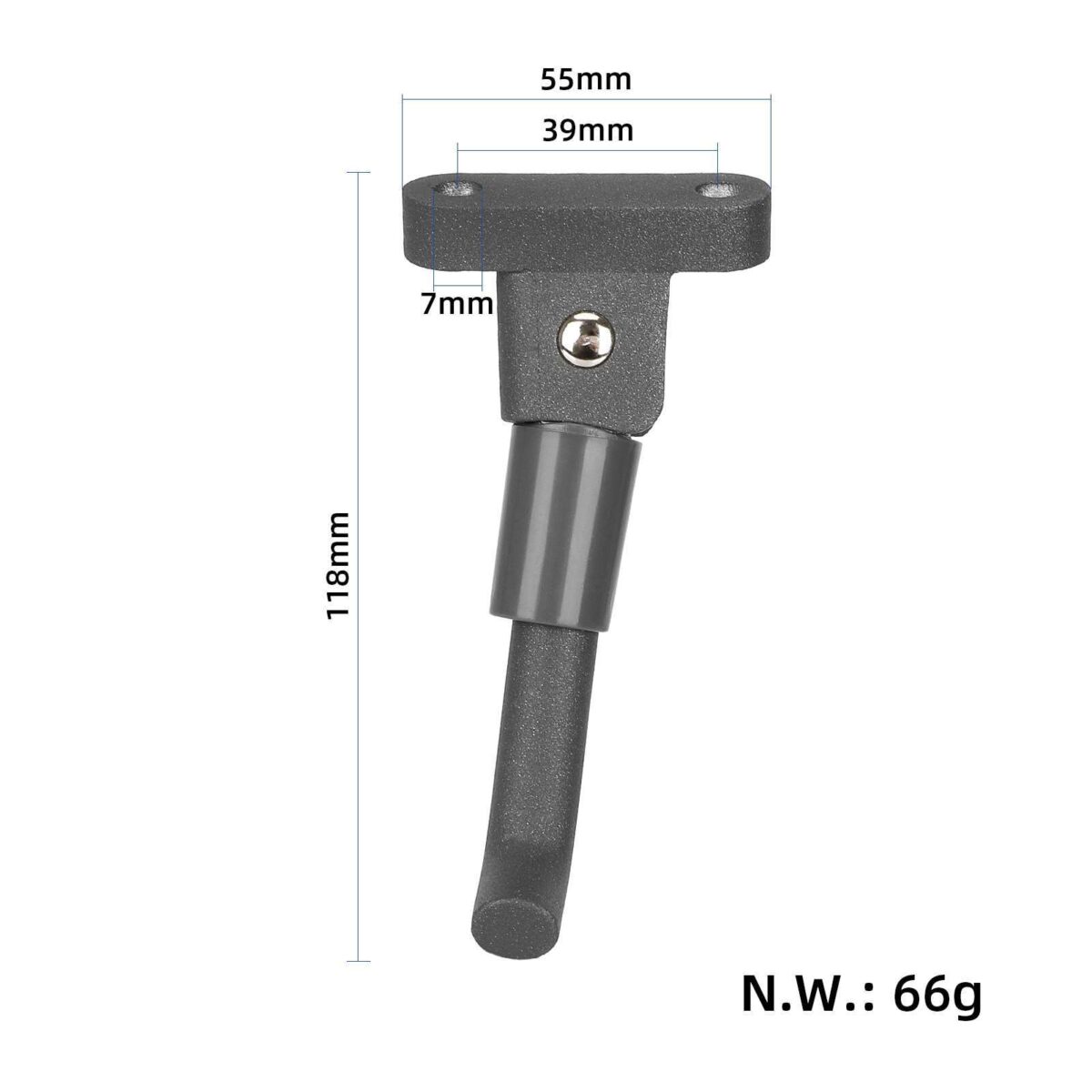Pata de cabra negra con 2 tornillos para patinete Xiaomi 4 Pro - Imagen 2