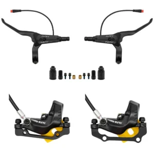 Freno de disco de cuatro pistones NUTT delantero izquierdo + trasero izquierdo (1400 mm + 2200 mm delantero 140/160L, trasero 160/180R) + juego de 4 palancas de freno Y5