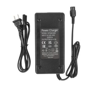 Cargador de 58,8 V 3 A con 3 clavijas (enchufe estadounidense) para scooters Zero 10X