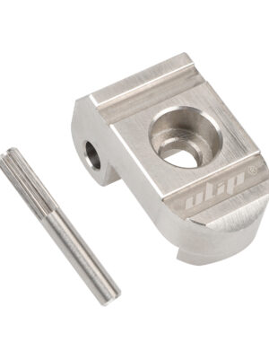 Hebilla plegable de acero inoxidable plateada para patinetes Xiaomi con eje de acero inoxidable.