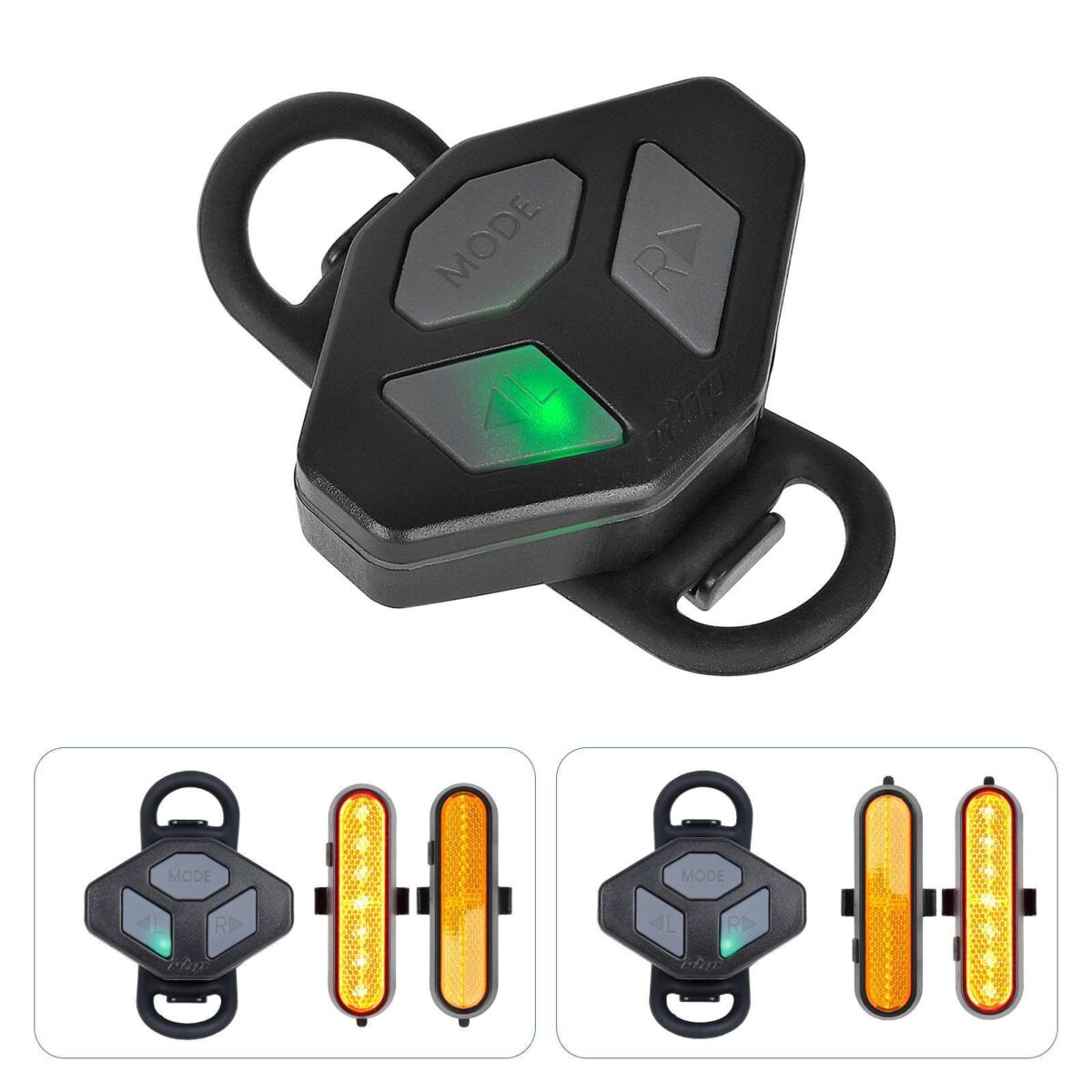 2 juegos de luces intermitentes recargables amarillas Ulip + 1 juego de luces traseras intermitentes con control remoto para scooters G30 MAX - Imagen 6