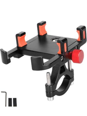 Soporte para teléfono móvil de aluminio negro plateado JAKROO