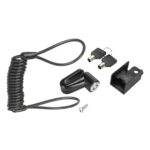 Cerradura de freno negra con cable negro