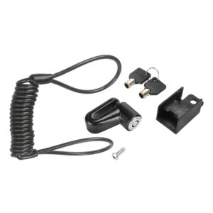 Cerradura de freno negra con cable negro