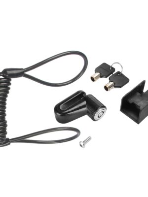 Cerradura de freno negra con cable negro