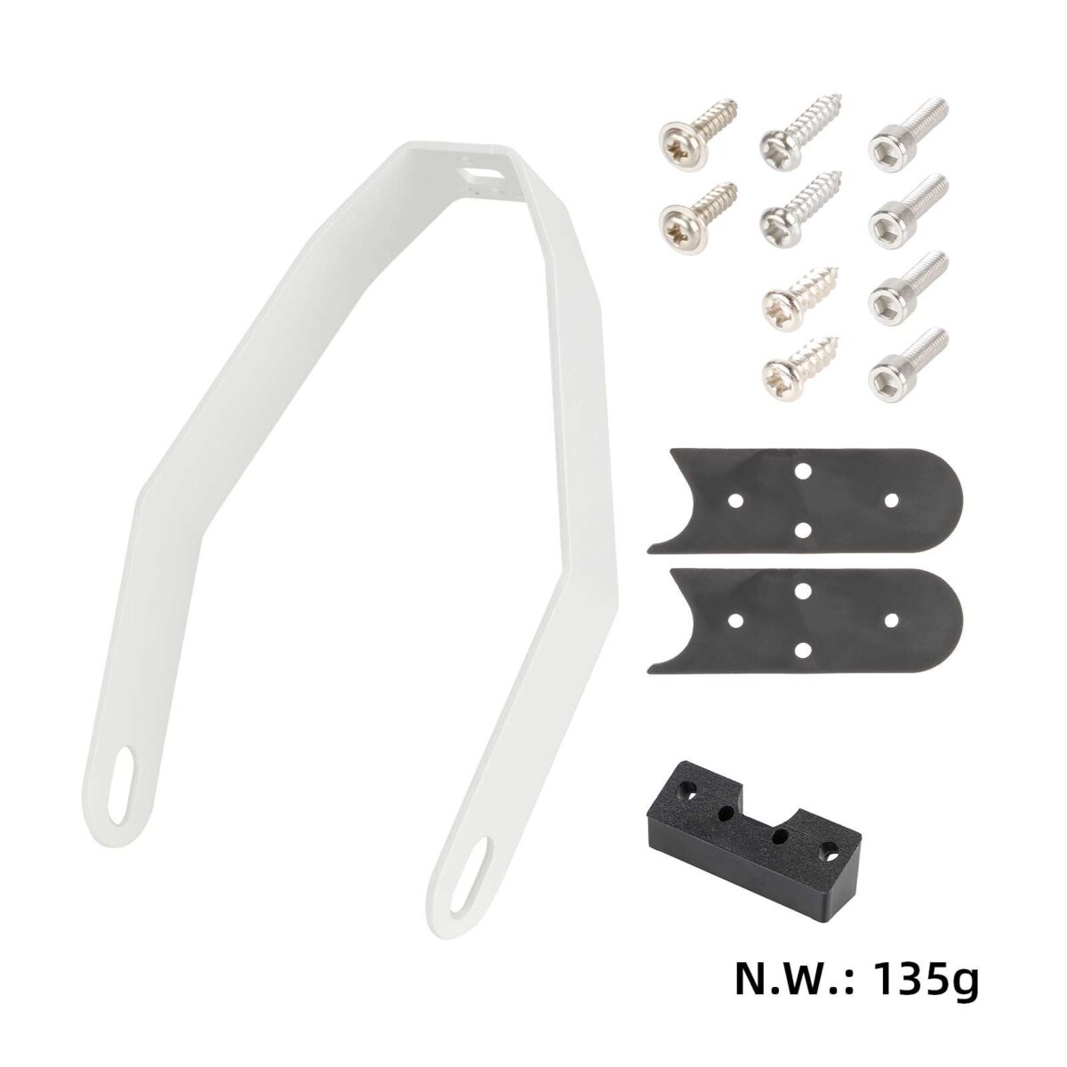 Soporte de metal blanco para guardabarros trasero para todos los scooters Xiaomi - Imagen 2