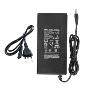 Cargador Ulip de 42 V a 54,6 V, 2 A, certificado CE y FCC con conector DC 2,1 (enchufe brasileño).