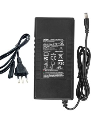 Cargador Ulip de 42 V a 54,6 V, 2 A, certificado CE y FCC con conector DC 2,1 (enchufe brasileño).