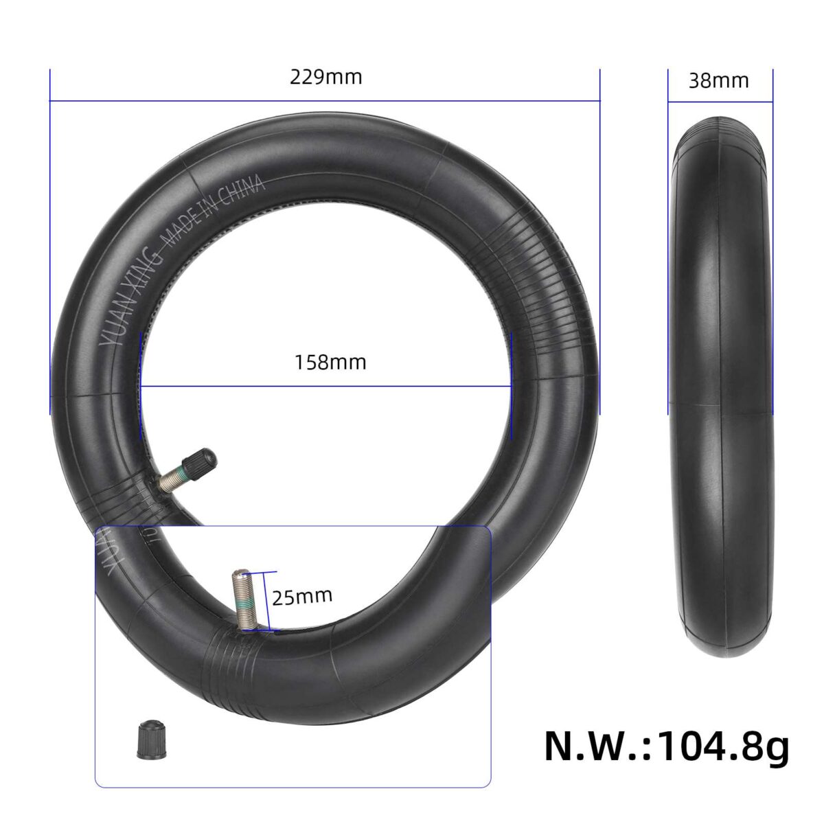Cámara de aire y neumático Yuanxing 10*2.125 para scooters Segway F20 F25 F30 F40 - Imagen 3
