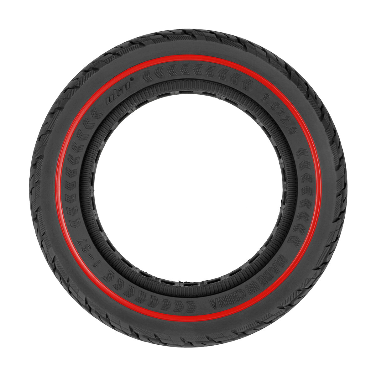 Neumático sólido Ulip 9.5*2.0 con círculo rojo para scooters Xiaomi y de 8.5 pulgadas - Imagen 4
