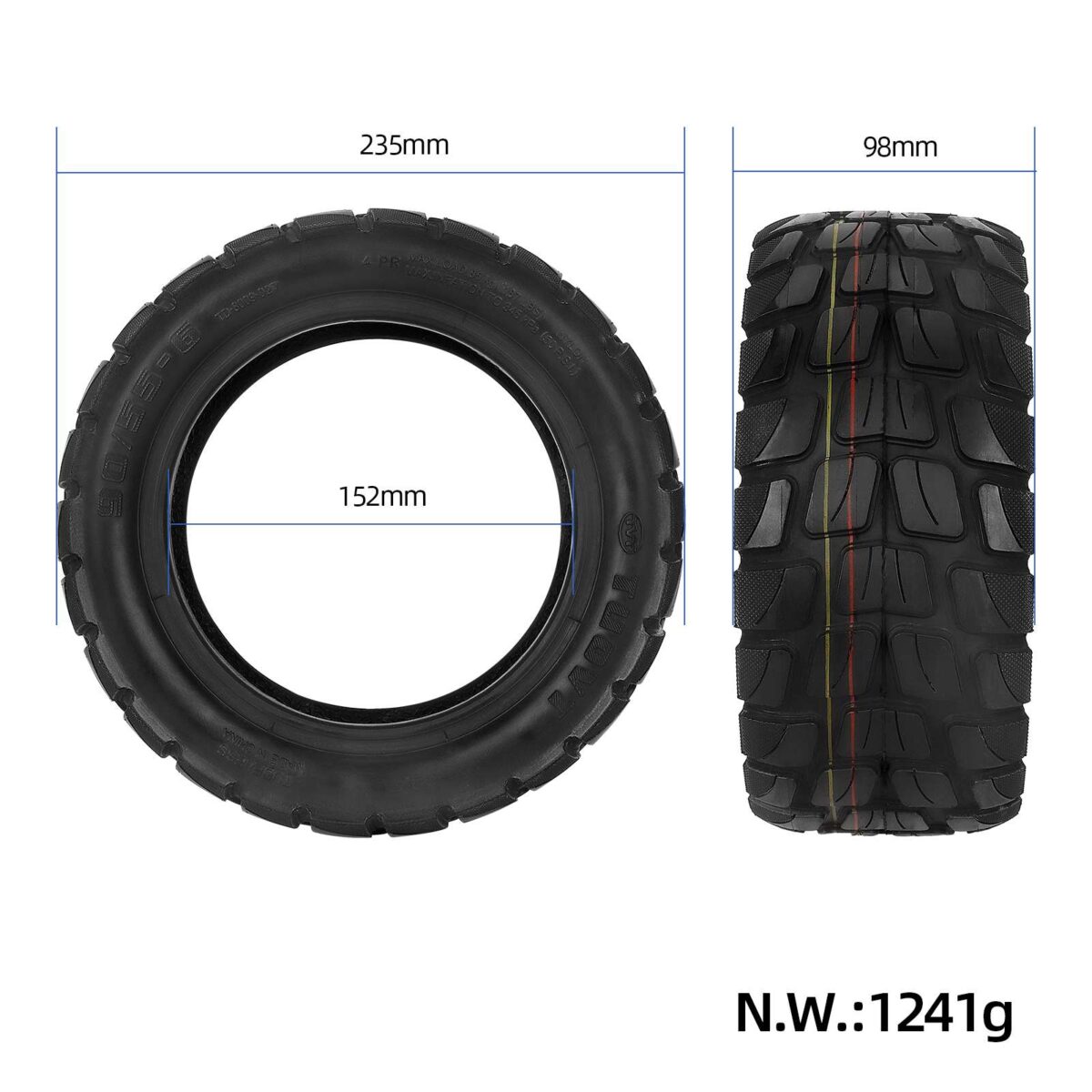 Neumático todoterreno sin cámara autorreparable TUOVT90/55-6 (TD8009) - Imagen 2