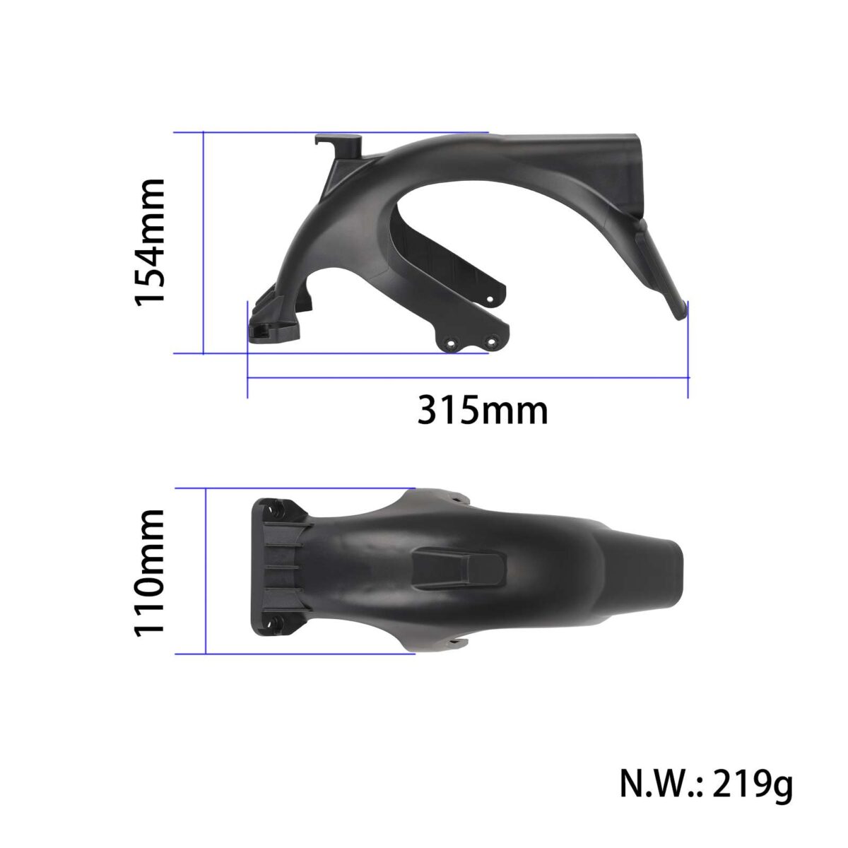 Guardabarros traseros Segway Max G2 con gancho y capa de hierro - Imagen 2