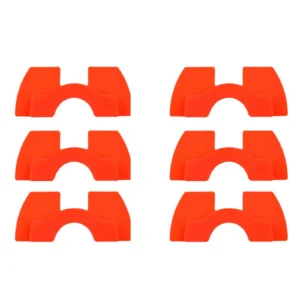 Dos juegos de amortiguadores rojos que suman seis unidades (dos de cada tamaño)