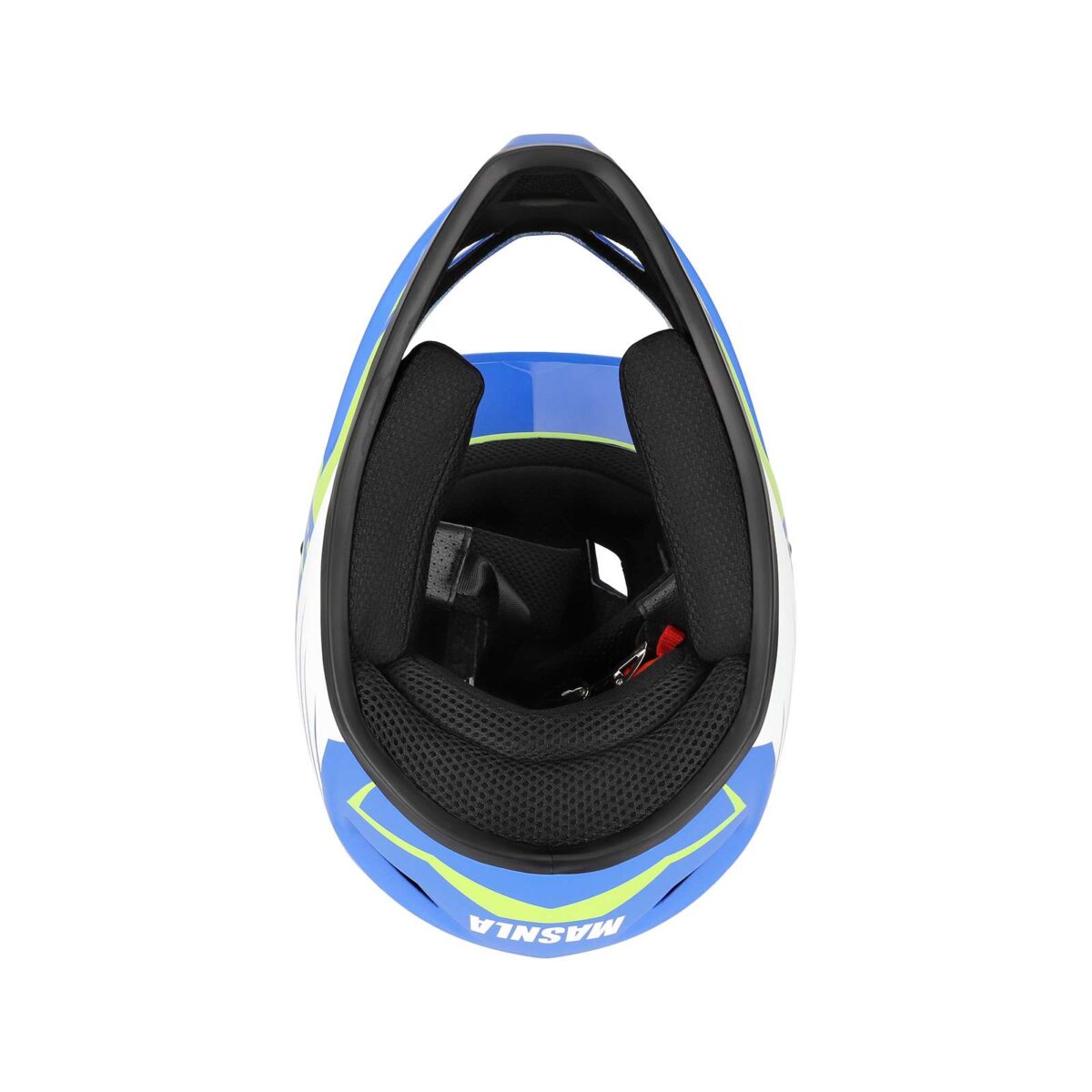 Casco todoterreno blanco, azul y amarillo talla M - Imagen 4
