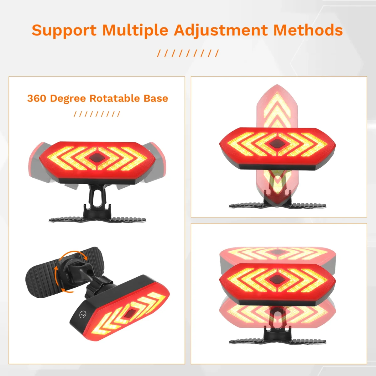 Juego de luces intermitentes recargables Ulip con control remoto, pegatina universal y abrazadera - Imagen 5