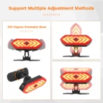Juego de luces intermitentes recargables Ulip con control remoto, pegatina universal y abrazadera - Imagen 5