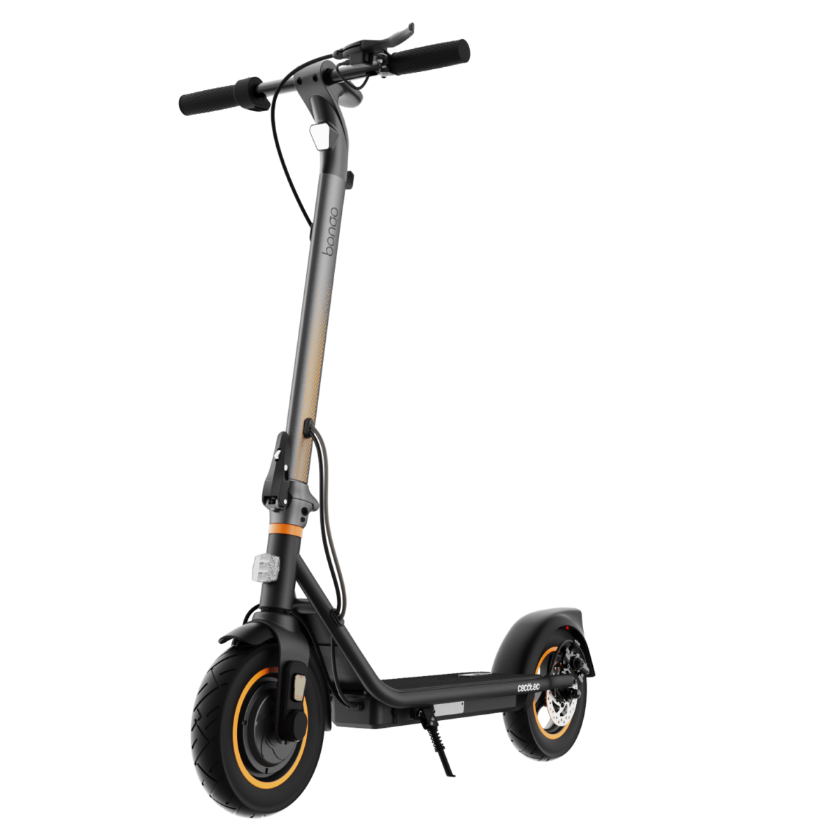 Patinete eléctrico con potencia máxima de  700W y neumáticos de 10" que permite superar pendientes y desplazarse por cualquier superficie cómodamente. Con autonomía de hasta 30 km. Incluye acople porta teléfono para el manillar. Cumple con todos los requisitos de la nueva normativa española de circulación. - Imagen 4
