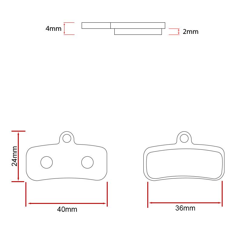 Pastilla de freno RT007-S sinterizada para Shimano saint M810/M820 - Juego de 2 - Imagen 5