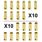 Conector banana 5,5mm - 10M/10F