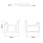 RS001-S pastilla sinterizada para pinza Xtech [Ewheel] - 2 juegos - Imagen 4