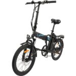 Bicicleta eléctrica plegable Sirio negra 20" con frenos de disco - Imagen 3
