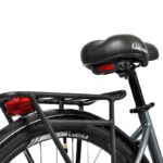 Bicicleta eléctrica urbana Antares azul 700C con marco de aluminio y frenos de disco - Imagen 4