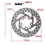 Disco de freno DV5-2 110mm 5H plata para Xiaomi Essential y 1S modelo nuevo - Imagen 2