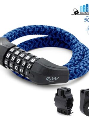 Candado de contraseña EWLK025 funda nylon azul