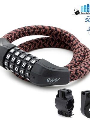 Candado de contraseña EWLK025 funda nylon marrón