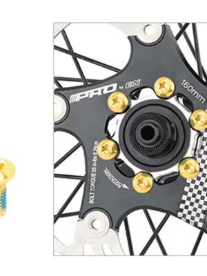 Tornillo amarillo M5x10 para discos de freno - 12 uds