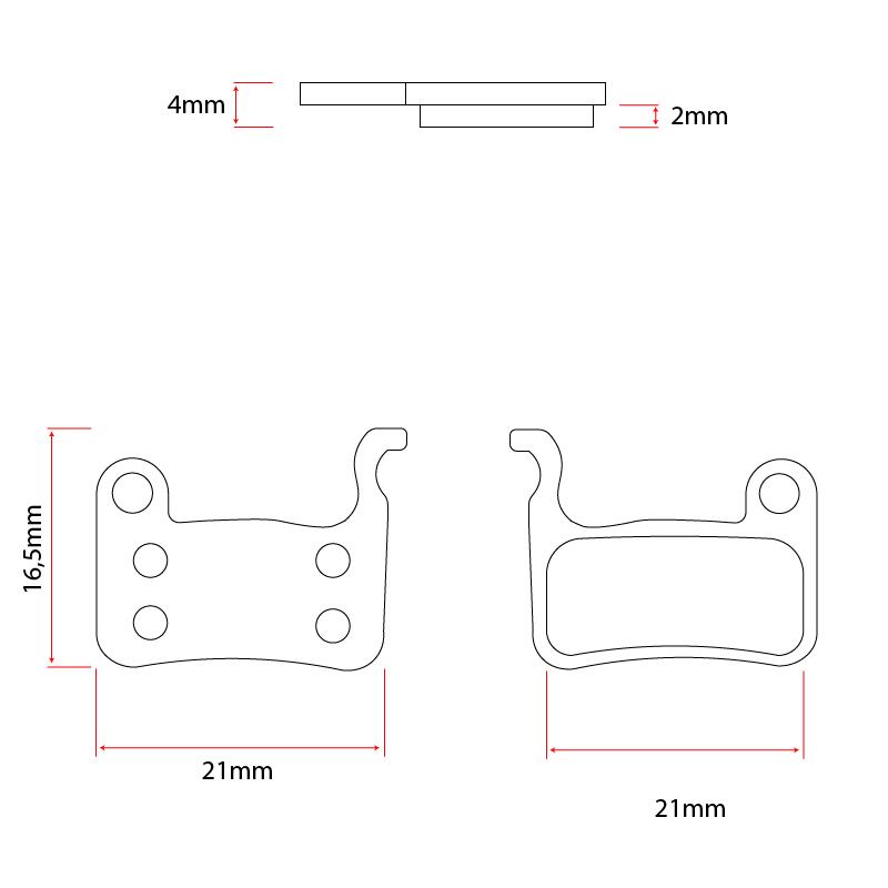 RS001-R pastilla resina para pinza xtech - 20 juegos - Imagen 2