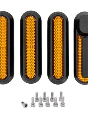 Catadióptrico negro con reflector amarillo para Xiaomi