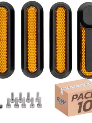 Catadióptrico negro con reflector amarillo para Xiaomi pack de 10