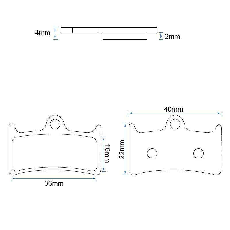 Pastilla de freno RT010-C cerámica - Juego de 2 - Imagen 4