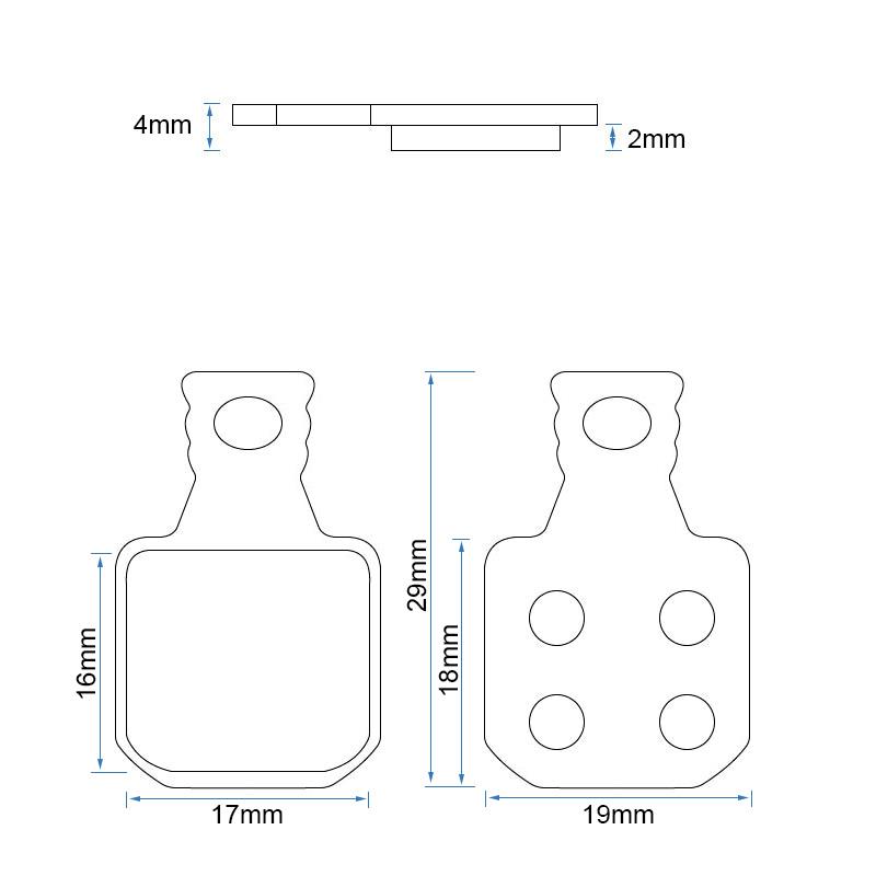 Pastilla de freno RT012-S sinterizada - Juego de 4 - Imagen 4