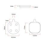Pastilla de freno RT005 con tetón [Ewheel] - Imagen 4