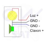 Faro led con claxon blanco 12-72v con conector SM - Imagen 3