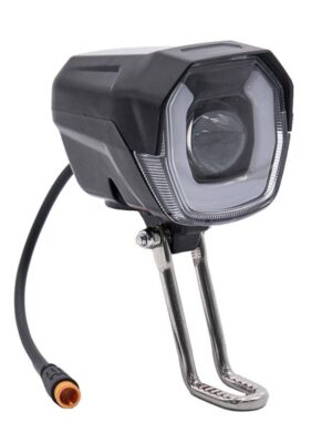 Faro led con claxon negro 12-72v con conector waterproof