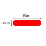 Pegatinas reflectantes 90x20mm rojas - 20uds - Imagen 3