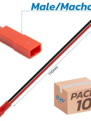 Conector JST con cable - 10 MACHO