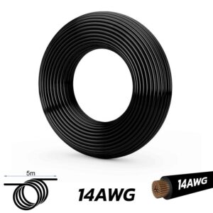 Cable negro 14 AWG - 5M