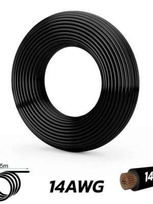 Cable negro 14 AWG - 5M