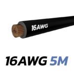 Cable negro 16 AWG - 5M - Imagen 2