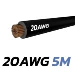 Cable negro 20 AWG - 5M - Imagen 2