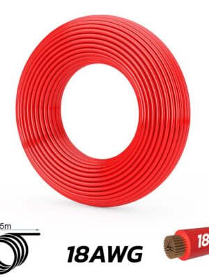 Cable rojo 18 AWG - 5M
